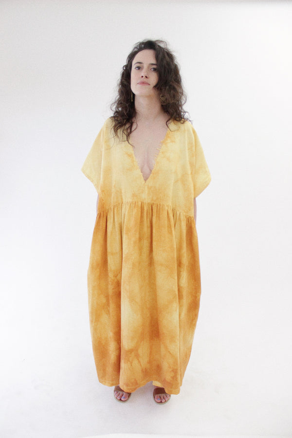 Deep V Dress / Marigold