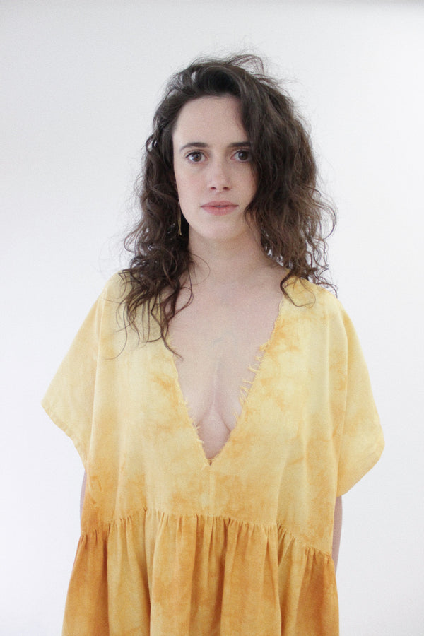 Deep V Dress / Marigold
