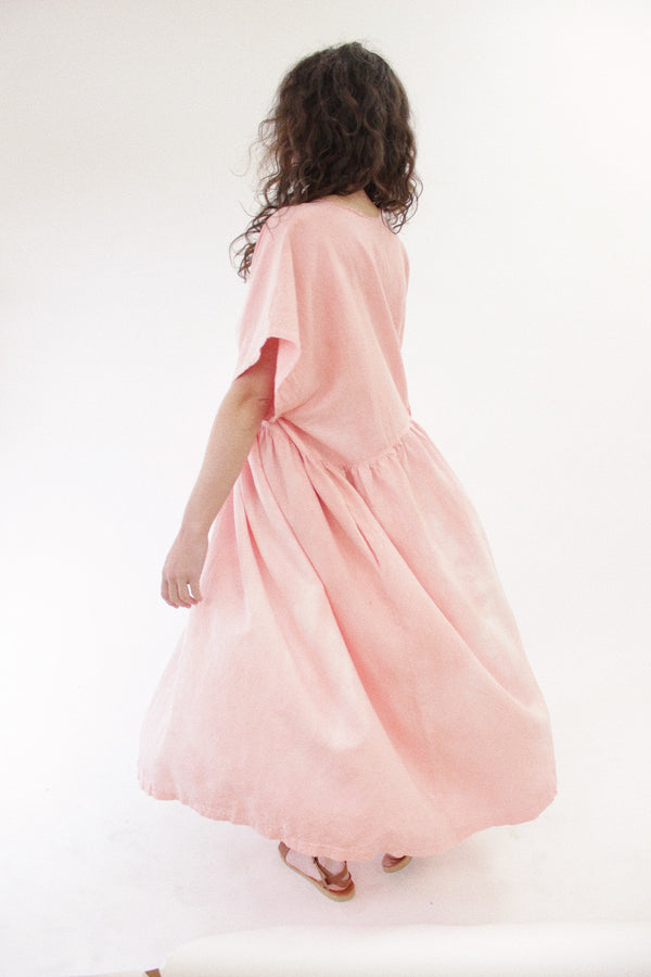 Deep V Dress / Soft Pink