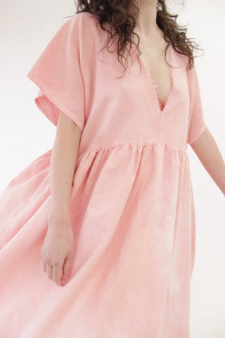 Deep V Dress / Soft Pink