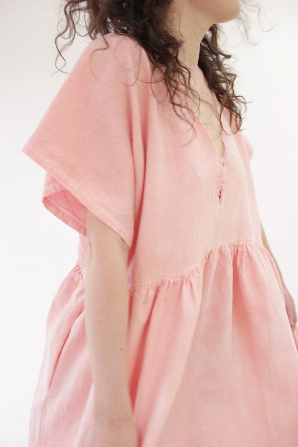 Deep V Dress / Soft Pink