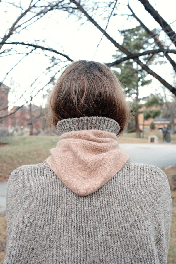 Cashmere Triangle Scarf in Fawn