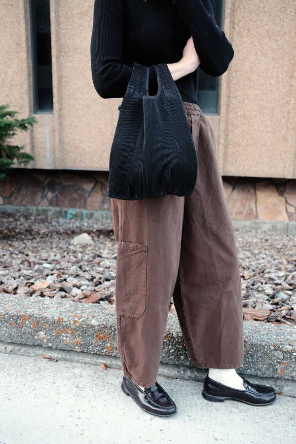 Pleated Bag in Black