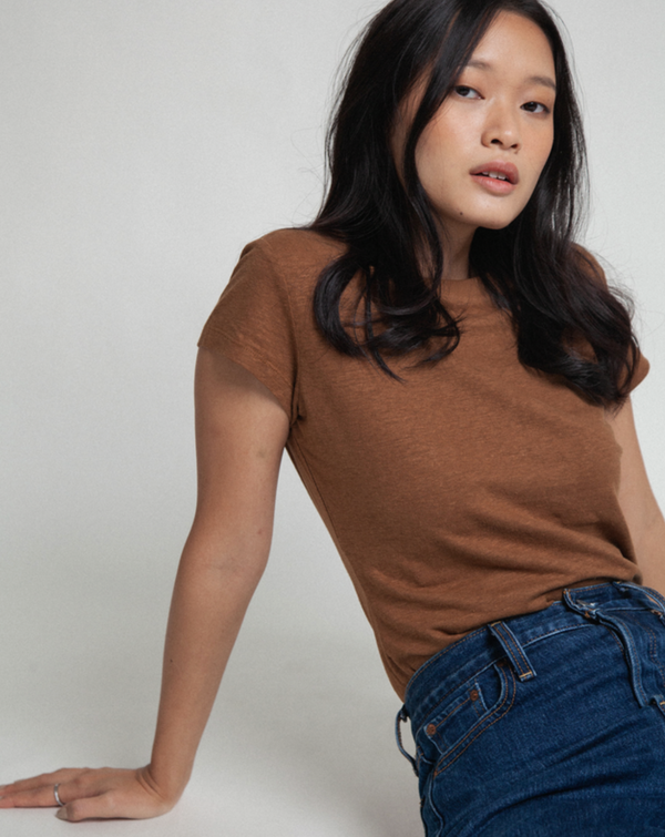 Classic Fitted Tee in Teddy