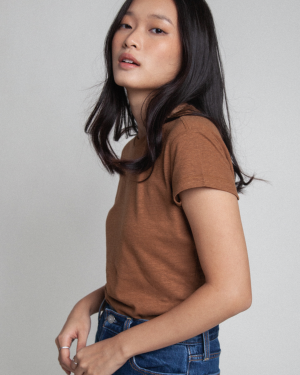 Classic Fitted Tee in Teddy