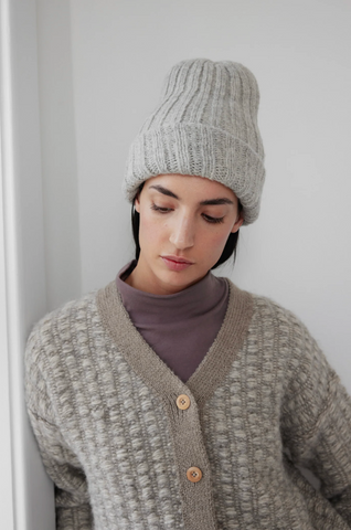 Rib Hat in Heather