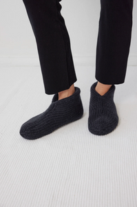 Felted Slippers in Midnight