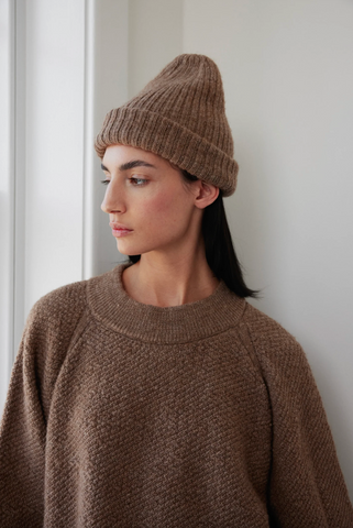 Skinny Rib Hat in Earth