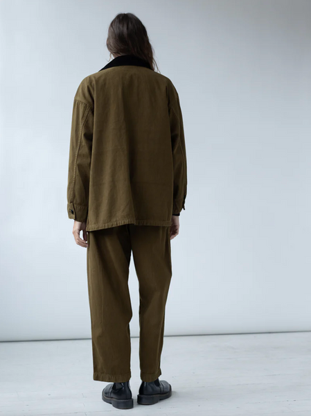 Painter Coat in Dark Olive