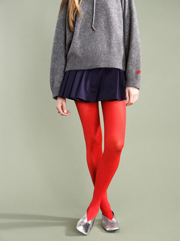 Opaque Tights in Red