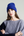 Cashmere Ribbed Beanie in Cobalt