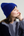 Cashmere Ribbed Beanie in Cobalt