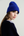 Cashmere Ribbed Beanie in Cobalt