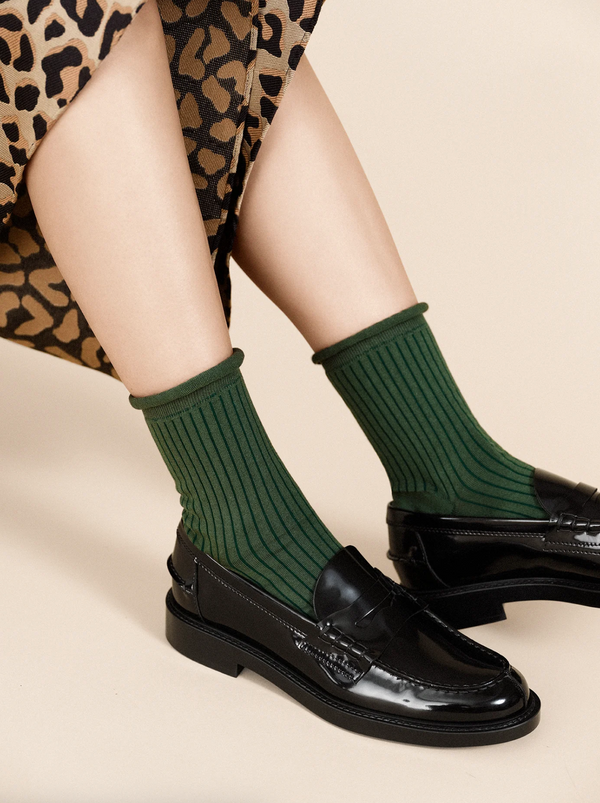 Sea Island Cotton DC Crew in Green