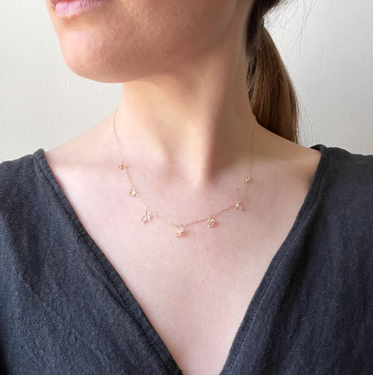 Viola Necklace in Citrine