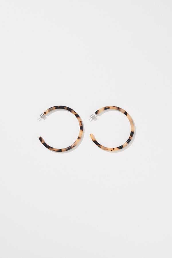 Large Hoops / Blonde Tortoise