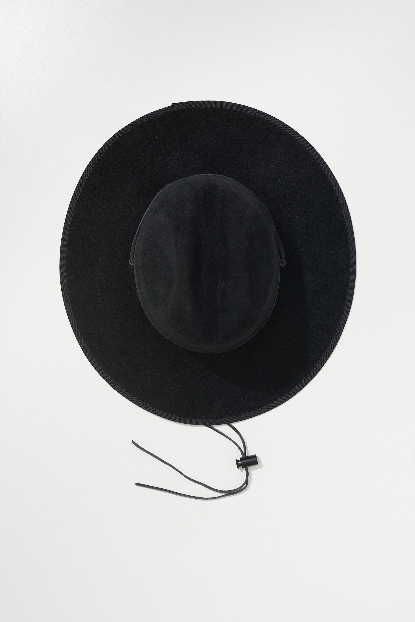 Savoy Hat in Black Velour Felt w/ Drawstring