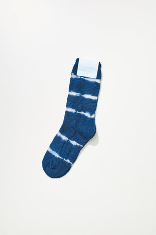 Tie Dye Crew Sock / Navy