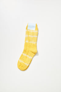 Tie Dye Crew Sock / Yellow